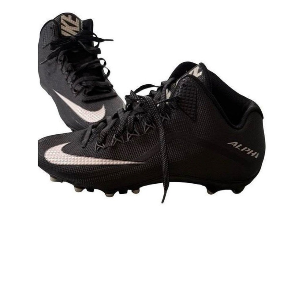 Nike Alpha Pro 2 Mid TD Mens Football Cleats Black 719932-010‎ Size 13.5 - Picture 5 of 8